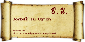 Borbély Ugron névjegykártya